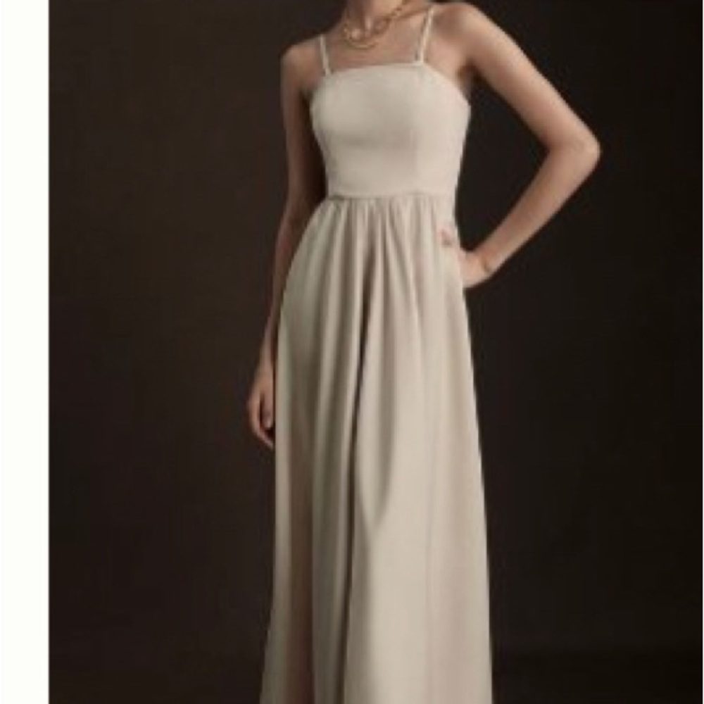BHLDN Satin A line gown NWT